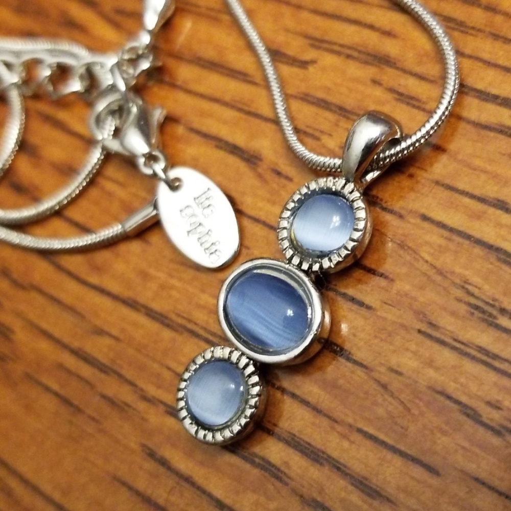 Lia Sophia 3 Stone Necklace